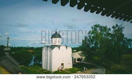 St. George Church In Staraya Ladoga, Volkhovsky District, Leningrad Oblast, June 2018. Russia Is One
