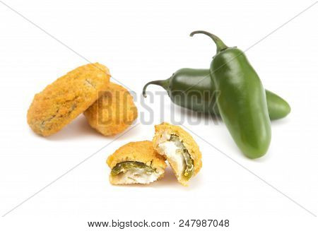 Jalapeno Poppers Isolated On A White Background