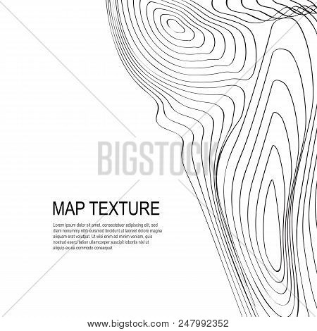 Topographical Terrain Map With Line Contours