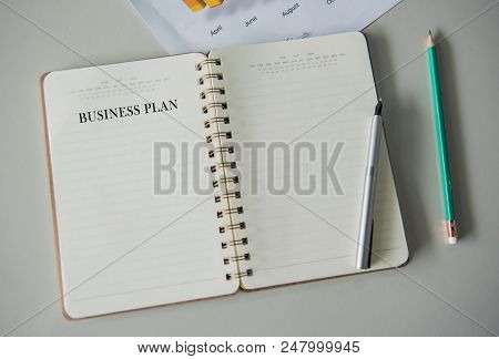 Empty Notebook For Writing Bussiness Plan And Goals
