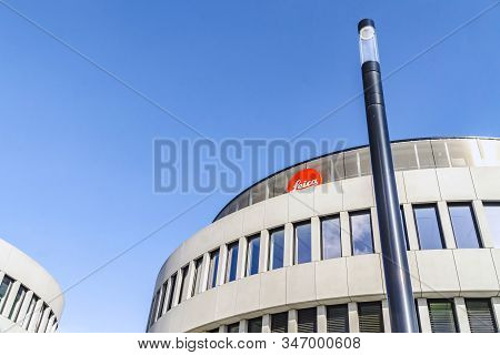 Wetzlar, Germany April 2018:  Leica Office Building. Leica Camera Ag Is An Internationally Operating