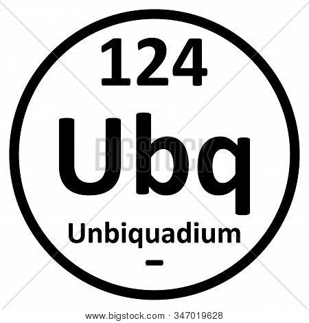 Periodic Table Element Unbiquadium Icon. Vector Illustration.