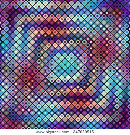 Geometric Abstract Pattern In Low Poly Style.