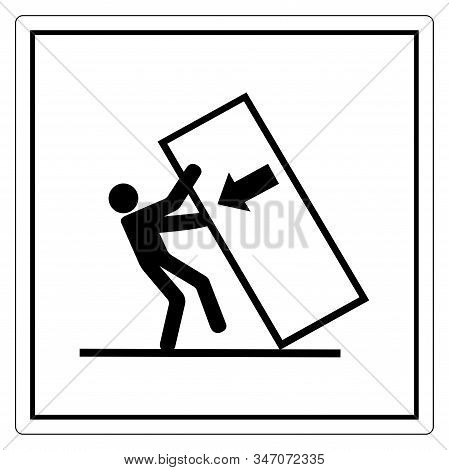 Body Crush Tip Over Hazard Symbol Sign, Vector Illustration, Isolate On White Background Label .eps1