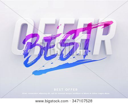 The Best Offer Poster Or Flyer Design. Vector