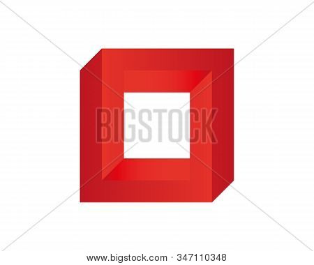 Abstract Colour 3d Spiral Shape. Vector Dimensional Object. Geometrical Polygonal Dimensional Object