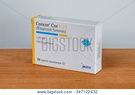 Pruszcz Gdanski, Poland - January 25, 2020: Box Of Concor Cor 1,25.