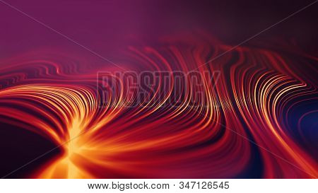 Abstract Red Geometrical Background . Connection Structure. Science Background. Futuristic Technolog