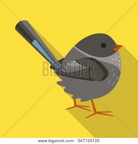 Vector Design Of Bird And Sparrow Sign. Set Of Bird And Brown Stock Symbol For Web.