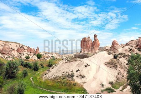 Camel rock at Devrent valley (Imaginary valley) in Cappadocia, Anatolia, Turkey. UNESCO world heritage site