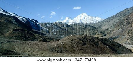 V-shaped Spur Hill Ridges Of Pirin Mountains Valley. A Zig Zagging Fluvial Valley That Interlock Or 