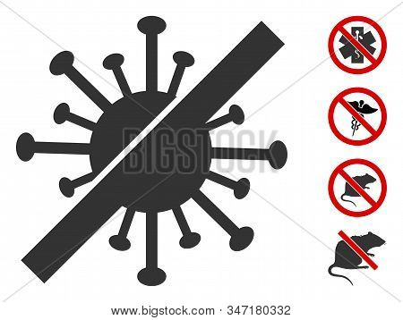 Disinfect Coronavirus Icon. Illustration Contains Vector Flat Disinfect Coronavirus Iconic Symbol Is