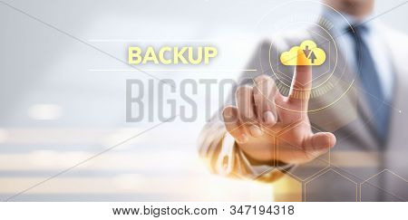 Backup Software Application Database Internet Technology Concept.