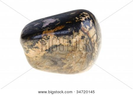 Fetta di pietra con cristalli di naturale Rhodonite