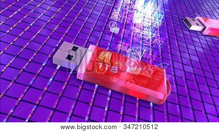 Two Flash Drives And Informational Stream