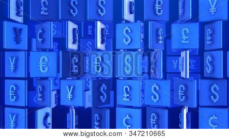Abstract Financial Multiscreen Rotation Symbols