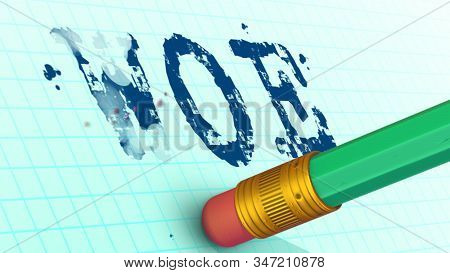 Hexagonal Pencil Deleting Woe Word
