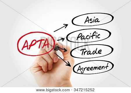 Apta - Asia Pacific Trade Agreement Acronym, Business Concept Background