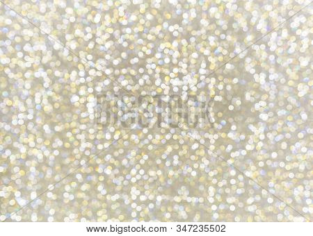 Defocused Lights Abstract Offwhite Round Bokeh Background