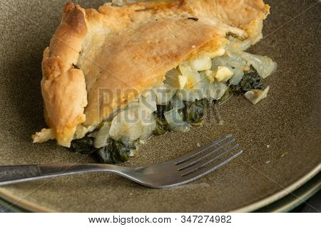 Ready To Eat Italian Schiacciata With Vegetables And Onion, Homemade Bakery Themes, Culinary And Foo