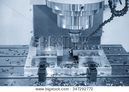 The Cnc Milling Machine Finishing Cut The Injection Mold Parts By Solid Ball  Endmill Tools. The Mol