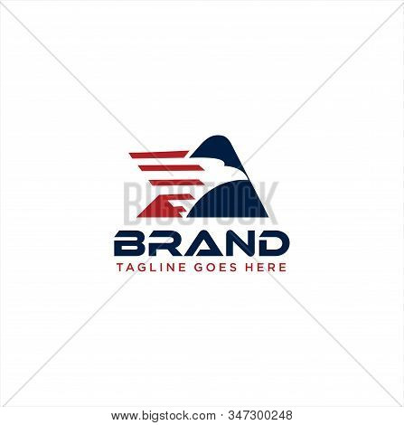 Modern America Eagle Logo Design Vector . Triangle Eagle Logo Design Vector Stock