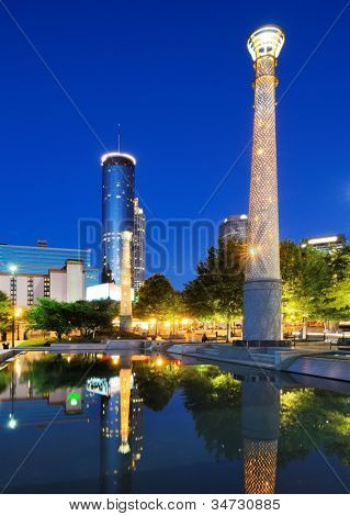 Centennial olympic Parks in Atlanta, ga., der Park für die centennial 1996 wurde, Sommer-Olympische Spiele ein