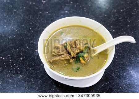 Sup Kambing, Or Mutton Soup, Popular Soup At Mamak Restaurant