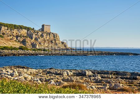 Torre Dell'alto In The Regional Park Of Porto Selvaggio In Apulia - Italy