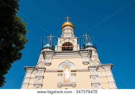 Russia, Vladivostok, July 2018: Cathedral Of Intercession Of  Holy Virgin
