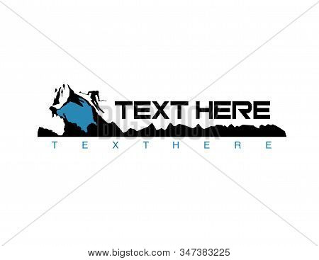 Abstract Ski Logo On A White Background