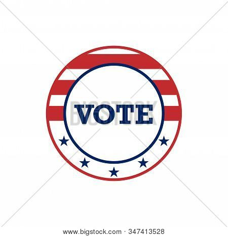 American Presidential Election Badges And Vote Labels.
