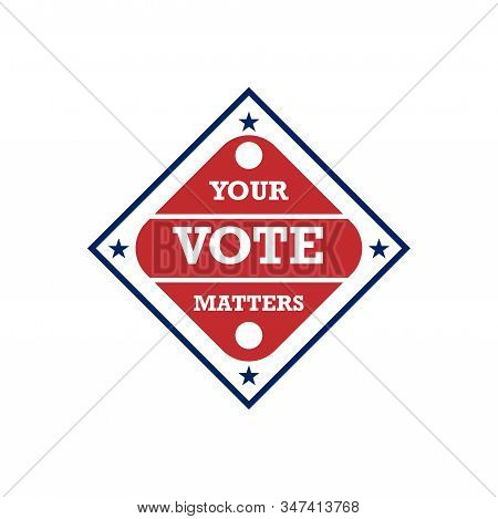 American Presidential Election Badges And Vote Labels.