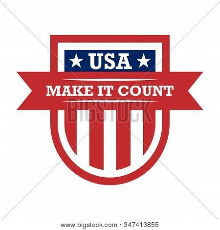 American Presidential Election Badges And Vote Labels.