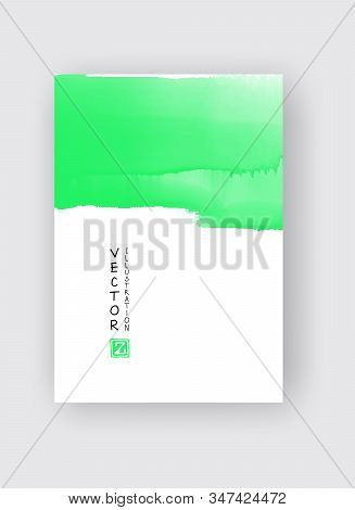 Watercolor Color Design Banner. Vector Abstract Illustration