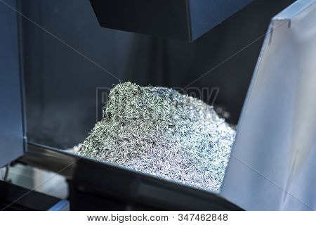 Steel Scrap Materials Recycling Backround Of Metal Shavings