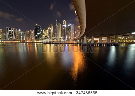 Dubai Skyline From Marasi St, Dubai Business Bay, United Arab Emirates