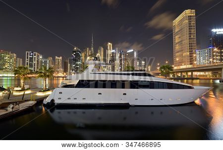 Dubai Skyline From Marasi St, Dubai Business Bay, United Arab Emirates