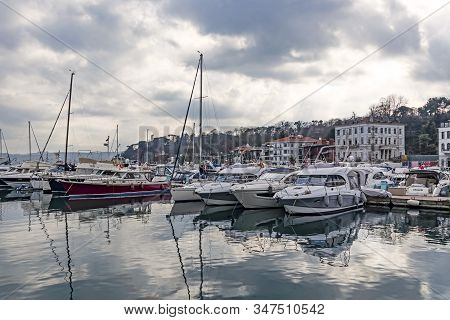 Tarabya,istanbul,turkey-january 26,2020.tarabya  Is A Neighbourhood In The Sarıyer District Of Istan
