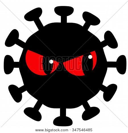 Chinese Coronavirus 2019-ncov. Evil Eyes Virus. Vector Illustration.