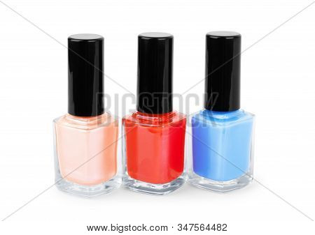 Color Nail Polish Isolated On White Background