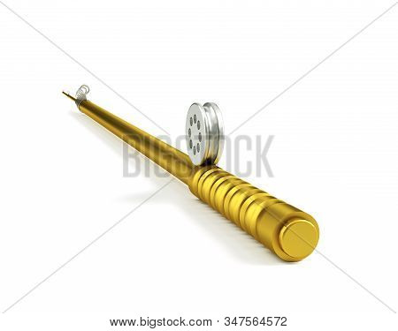 Realistic 3d Render Of Fishing Rod Actual, Isoliert, 3d, Render