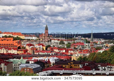Gothenburg City, Sweden - Urban Cityscape With Olivedal And Masthugget Districts. Sweden Landmark.
