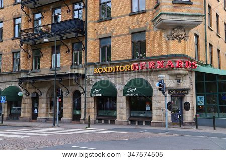 Jonkoping, Sweden - August 25, 2018: Swedish Confectionery Shop In Jonkoping Town In Sweden. Jonkopi