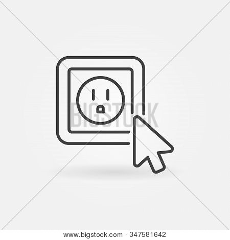 Mouse Click On Us Smart Socket Vector Icon In Thin Line Style