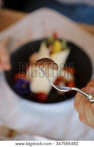 Shaverma Fruit Roll With Vegetables And Fruit And Sauce
