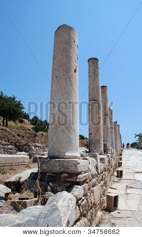 Søjler ved Efesos, Izmir, Tyrkiet, Mellemøsten