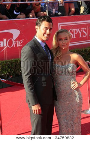 LOS ANGELES - JUL 11: Scotty McKnight, Hayden Panettiere ankommer til 2012 ESPY Awards på Nokia T