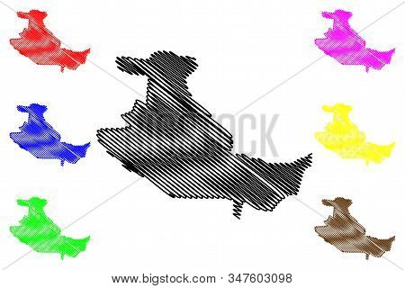 Tbilisi Region (republic Of Georgia - Country, Administrative Divisions Of Georgia) Map Vector Illus