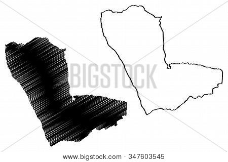 Kunene Region (regions Of Namibia, Republic Of Namibia) Map Vector Illustration, Scribble Sketch Kun